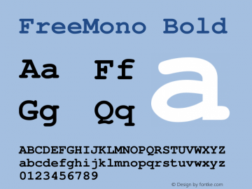 Free Monospaced Bold Version $Revision: 1.7 $图片样张