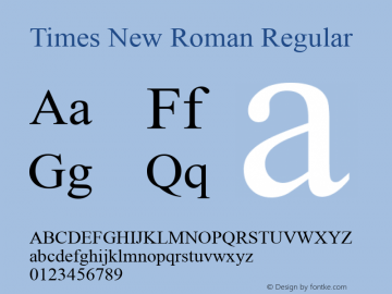 Times New Roman Version 2.90图片样张