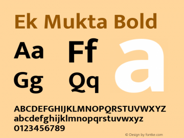 Ek Mukta Bold Version 1.2图片样张