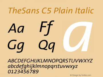 TheSans C5 Plain Italic Version 2.001图片样张