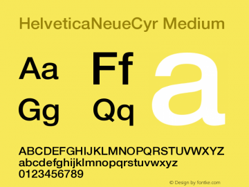 HelveticaNeueCyr-Medium 001.000图片样张