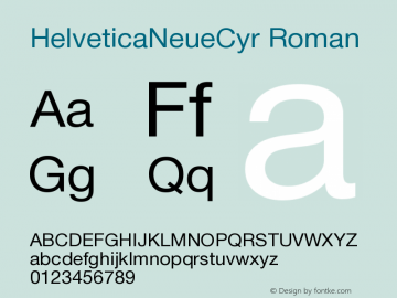 HelveticaNeueCyr-Roman 001.000图片样张