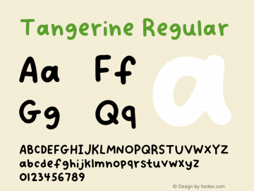 Tangerine Version 1.003;Fontself Maker 3.4.0图片样张