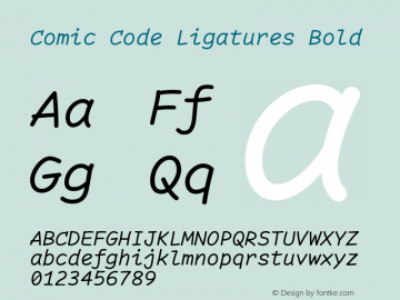 ComicCodeLigatures-Italic Version 1.00图片样张
