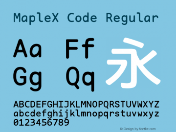 MapleX Code Version 1.00;May 3, 2022;FontCreator 13.0.0.2613 64-bit图片样张