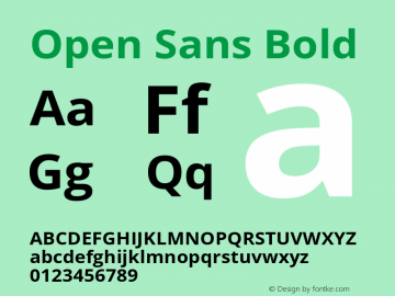 Open Sans Bold Version 3.000图片样张