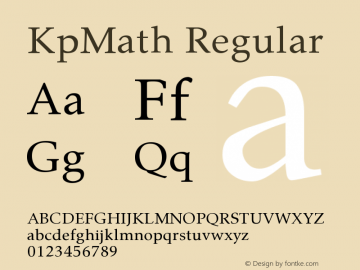 KpMath Regular Version 0.40图片样张