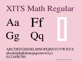XITS Math Version 1.302图片样张