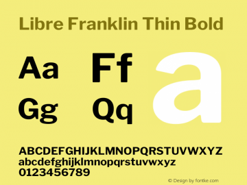 Libre Franklin Thin Bold Version 2.000图片样张