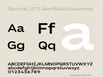 Optical_073 SemiBold Expanded Version 1.073;FEAKit 1.0图片样张