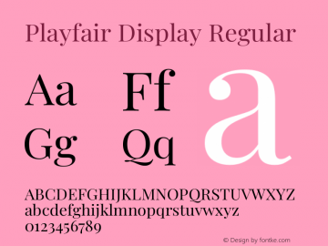 Playfair Display Regular Version 1.203图片样张