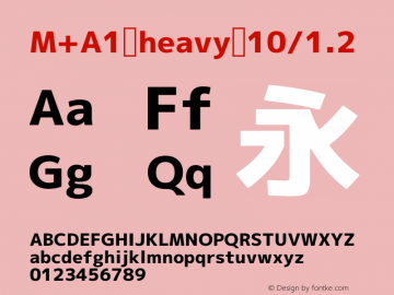 M+A1 heavy 10/1.2 Version 1.00;August 30, 2020;FontCreator 13.0.0.2643 64-bit图片样张