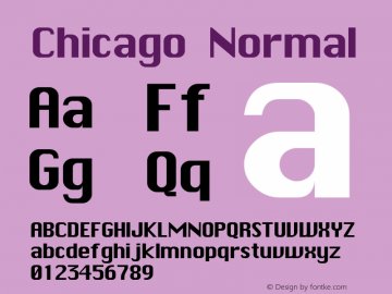 Chicago Normal 3.1 Font Sample