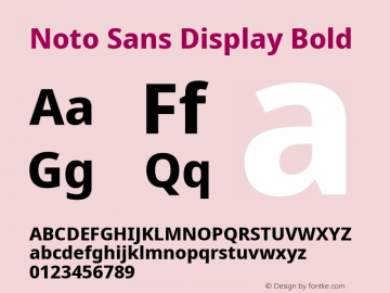 Noto Sans Display Bold Version 2.007; ttfautohint (v1.8) -l 8 -r 50 -G 200 -x 14 -D latn -f none -a qsq -X 