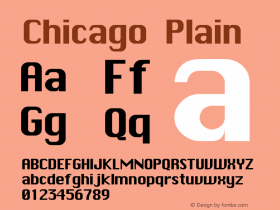 Chicago Plain 001.001 Font Sample