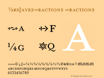 MrsEavesFractions Fractions Version 001.000图片样张