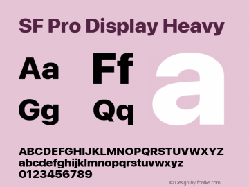 SF Pro Display Heavy Version 04.0d5e1 (Sys-17.0d8e1m3)图片样张