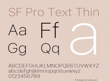 SF Pro Text Thin Version 04.0d5e1 (Sys-17.0d8e1m3)图片样张