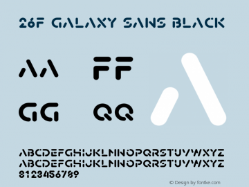 26F Galaxy Sans Black Version 1.000;FEAKit 1.0图片样张