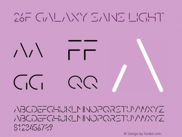 26F Galaxy Sans Light Version 1.000图片样张