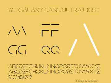26F Galaxy Sans Ultra Light Version 1.000;FEAKit 1.0图片样张