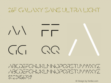 26F Galaxy Sans Ultra Light Version 1.000图片样张