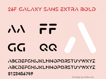 26F Galaxy Sans Extra Bold Version 1.000图片样张