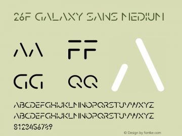 26F Galaxy Sans Medium Version 1.000图片样张