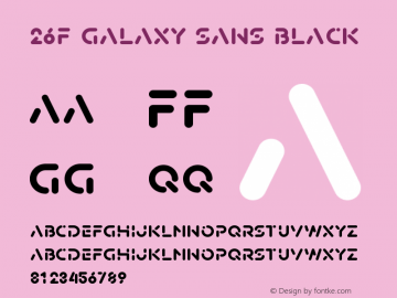 26F Galaxy Sans Black Version 1.000图片样张