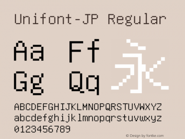 Unifont-JP Version 14.0.04图片样张