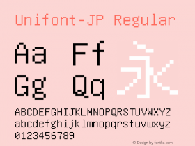 Unifont-JP Version 14.0.04图片样张