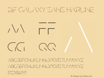 26F Galaxy Sans Hairline Version 1.100图片样张