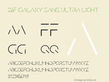 26F Galaxy Sans Ultra Light Version 1.100图片样张