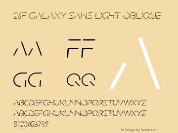 26F Galaxy Sans Light Oblique Version 1.200图片样张