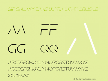 26F Galaxy Sans Ultra Light Oblique Version 1.200图片样张