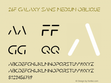 26F Galaxy Sans Medium Oblique Version 1.200图片样张