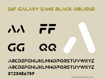 26F Galaxy Sans Black Oblique Version 1.200图片样张