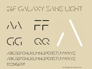 26F Galaxy Sans Light Version 1.100;FEAKit 1.0图片样张