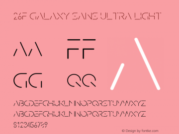 26F Galaxy Sans Ultra Light Version 1.100;FEAKit 1.0图片样张