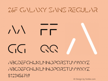 26F Galaxy Sans Regular Version 1.100;FEAKit 1.0图片样张