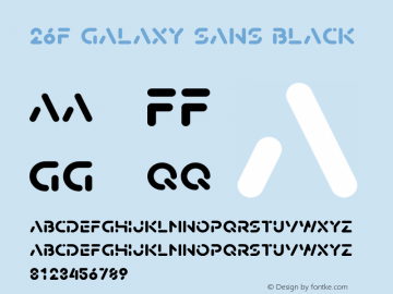 26F Galaxy Sans Black Version 1.100;FEAKit 1.0图片样张