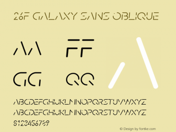 26F Galaxy Sans Oblique Version 1.200;FEAKit 1.0图片样张