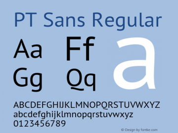PT Sans Regular 7.0d1e1图片样张