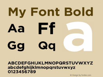 My Font Bold Version 0.001图片样张