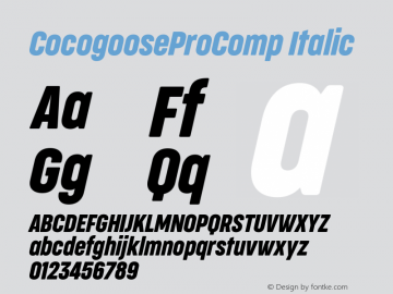 CocogooseProComp Italic Version 1.000图片样张