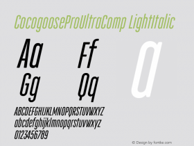 CocogooseProUltraComp LightItalic Version 1.000图片样张