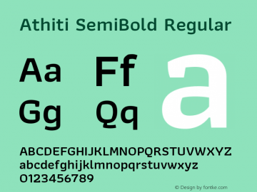 Athiti-SemiBold Version 1.032图片样张