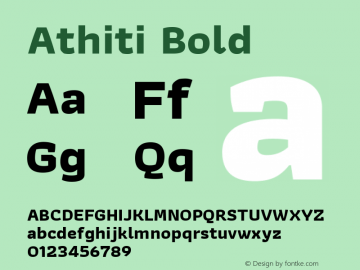 Athiti Bold Version 1.032图片样张