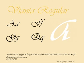 Vianta Regular Version 1.00 Font Sample