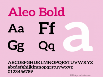 Aleo Bold Version 1.302图片样张